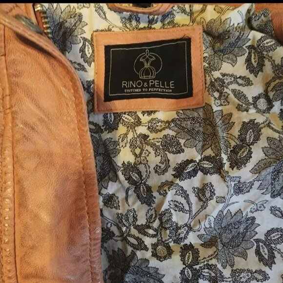 Rino & PELLE DISTRESSED MOTO JACKET IN BLUSH PINK - Picture 4 of 8